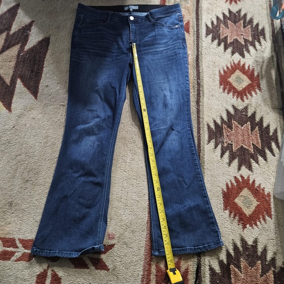 Wit & Wisdom Jeans Womens 16 Petite Blue Bootcut Stretch Mid Rise Denim Pants - Picture 4 of 8